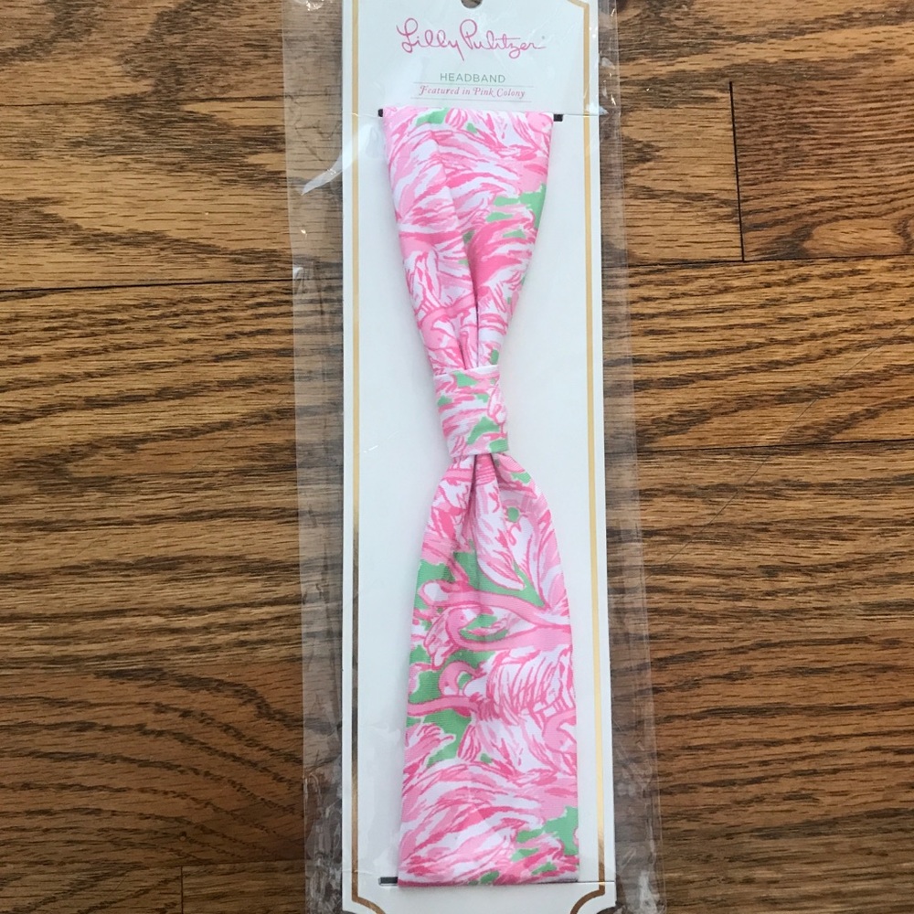 NWT-Lilly Pulitzer Headband (Pink Colony pattern)
